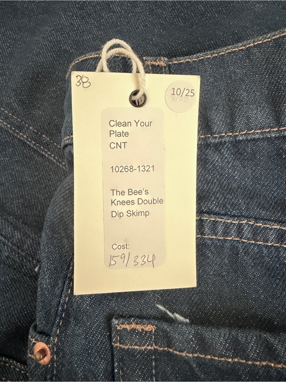 NWT Mother Snacks! Denim The Bee's Knees Double Dip Skimp Jeans Wide Leg 27” - Picture 8 of 10
